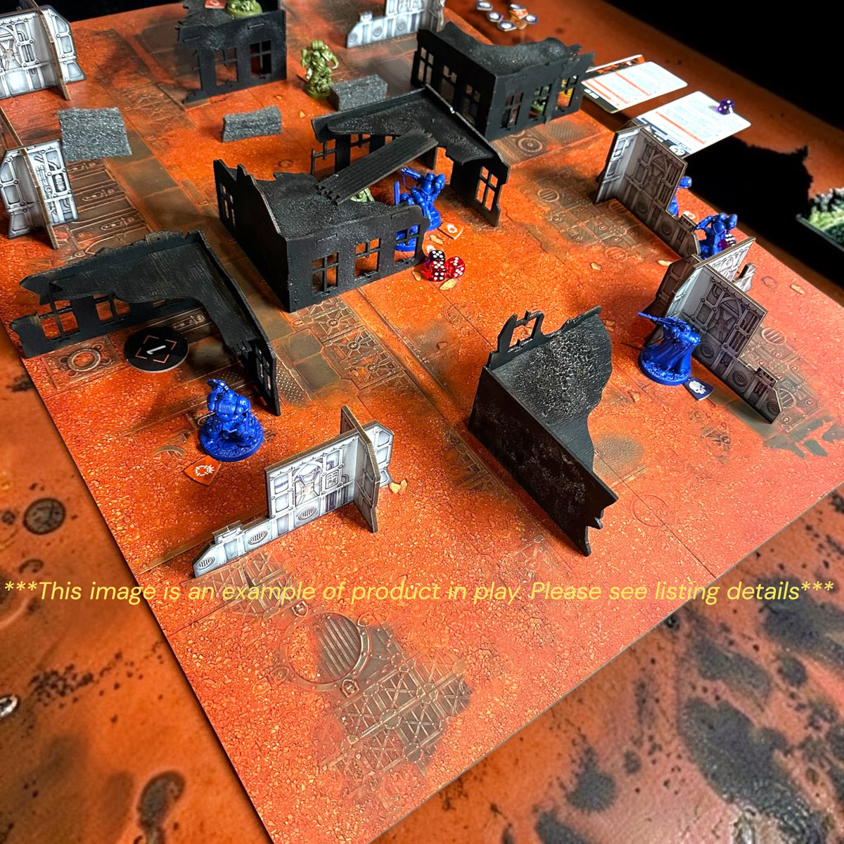 Higher Order Red Ruin Buildings – DIY Laser Cut Tabletop Terrain Kit