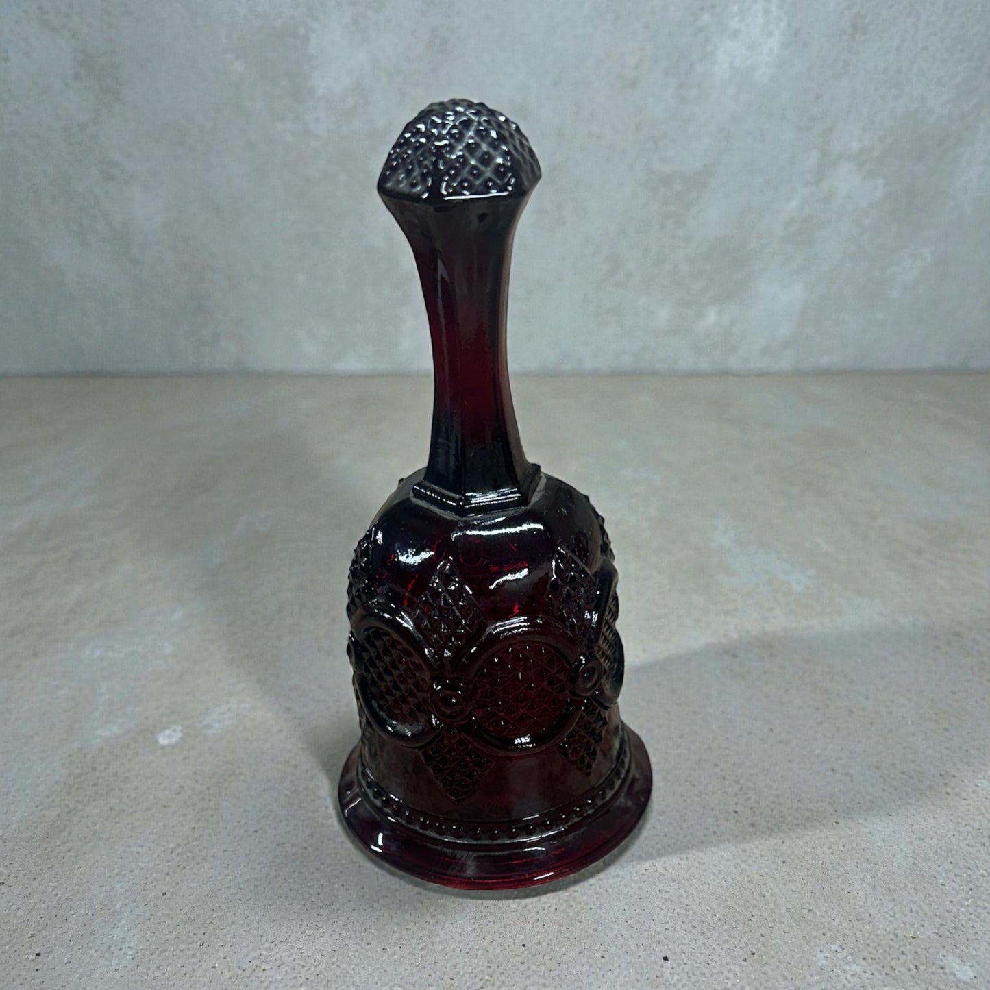Vintage Avon 1876 Cape Cod Ruby Red Glass Hostess Bell